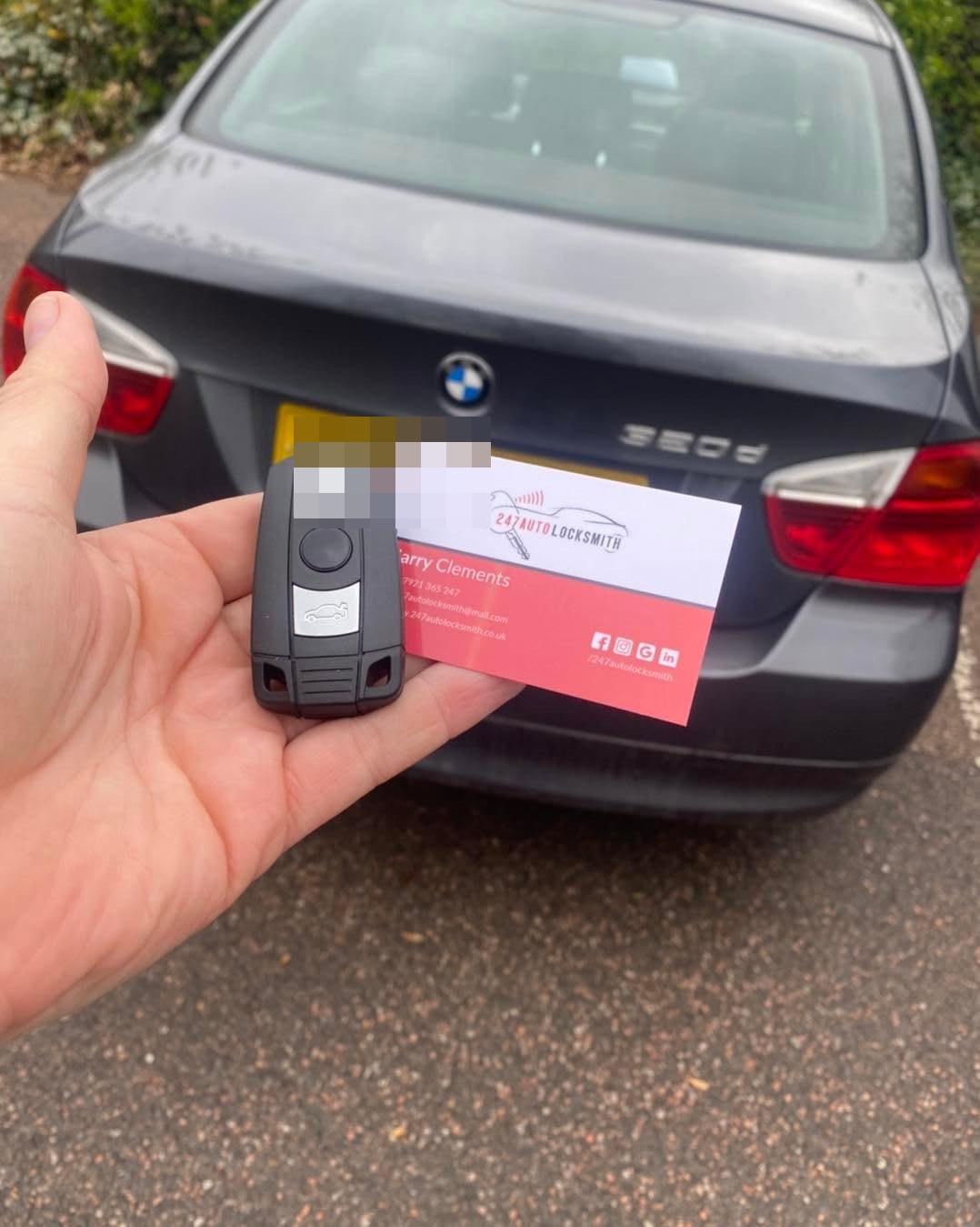 BMW 5 Series spare key programmed at the vehicle
