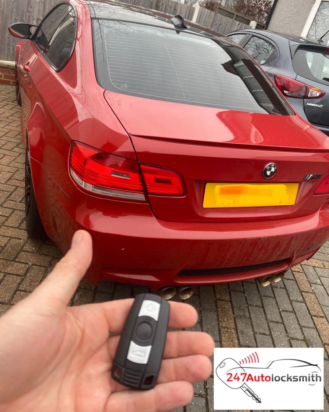 BMW M3 spare key cut and programmed at the vehicle