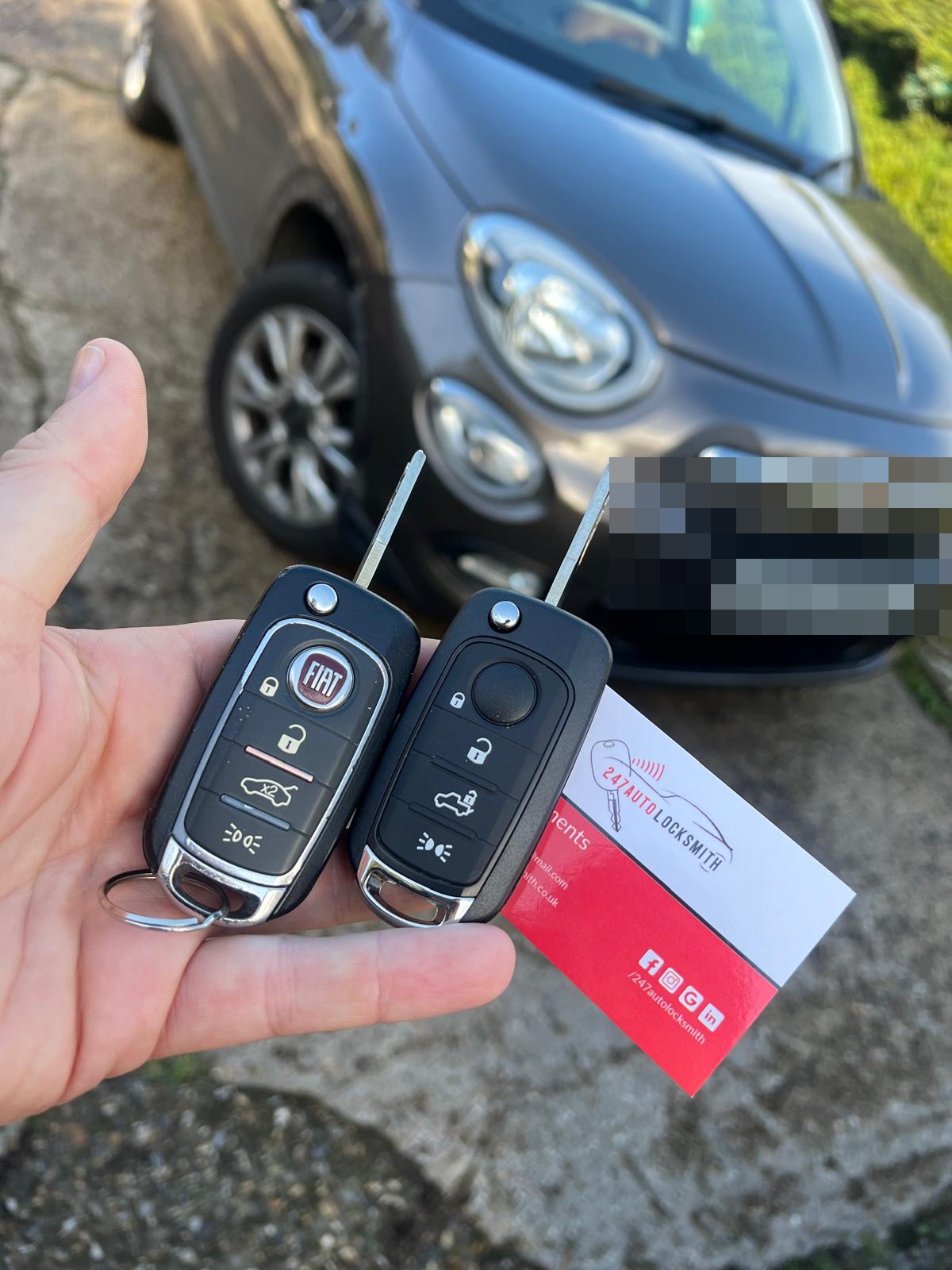 Fiat 500X spare keys cut and programmed at the vehicle