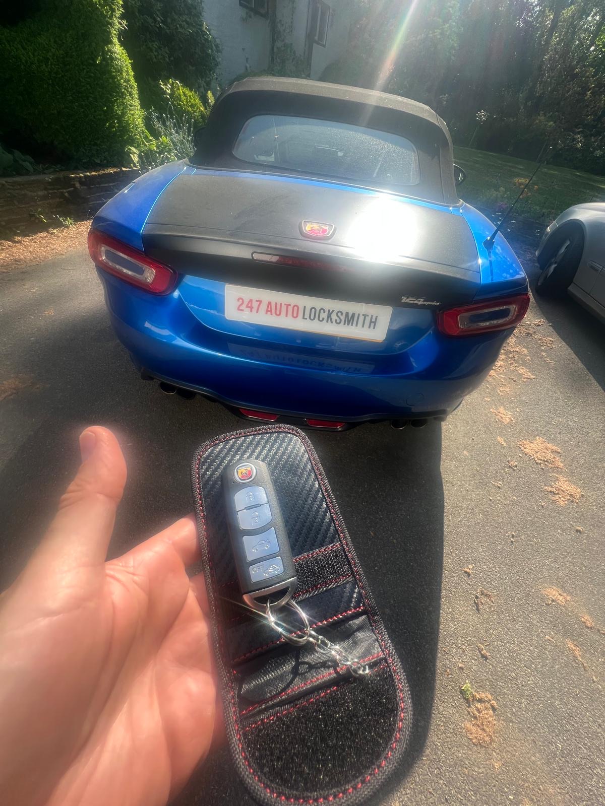 Abarth 124 spare key programmed at the vehicle