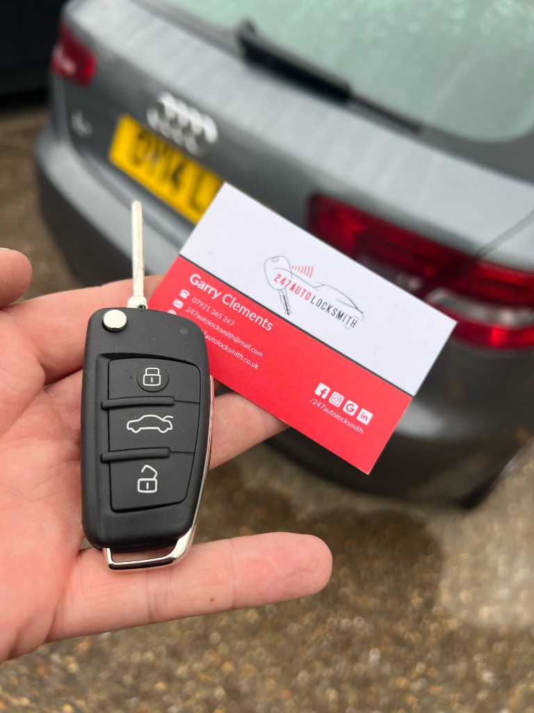 Audi spare key cut and programmed, Crawley