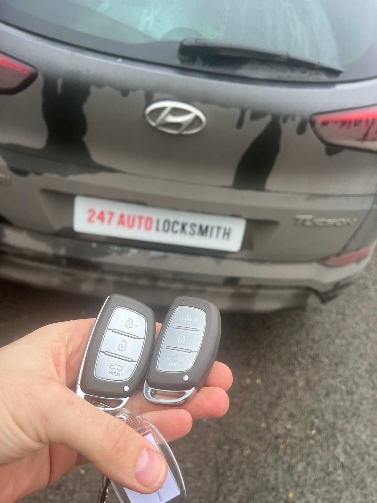 Hyundai Tucson spare keys programmed at the vehicle
