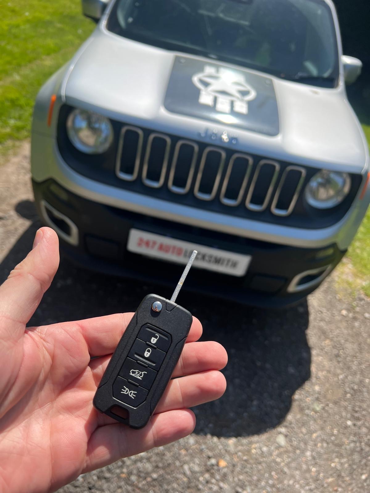Jeep Renegade spare key programmed at the vehicle