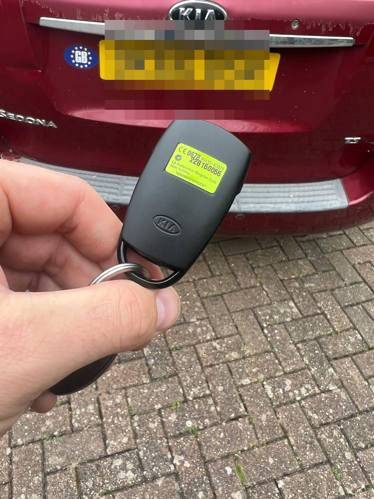 Kia replacement key programmed at the vehicle