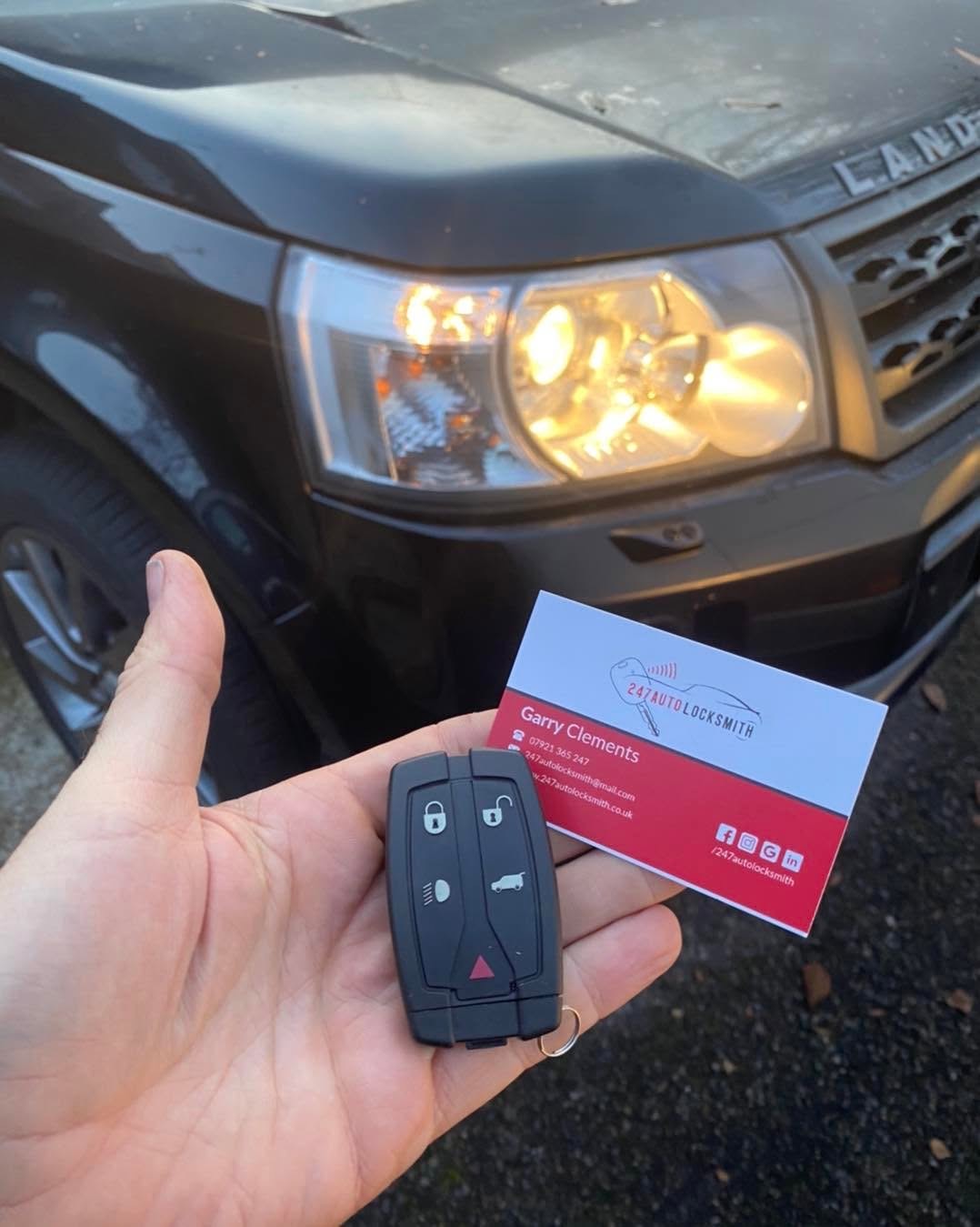 Land Rover Freelander replacement key cut at the vehicle