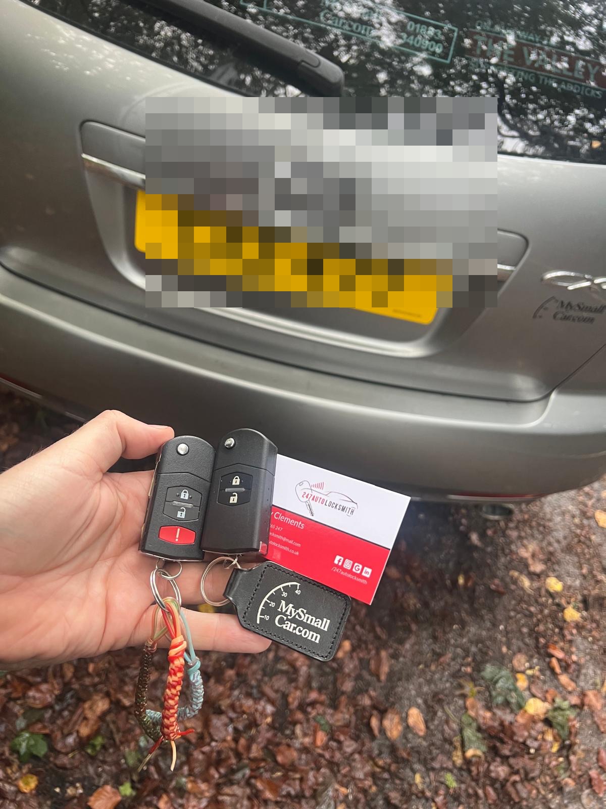 Mazda CX-7 replacement keys cut at the vehicle