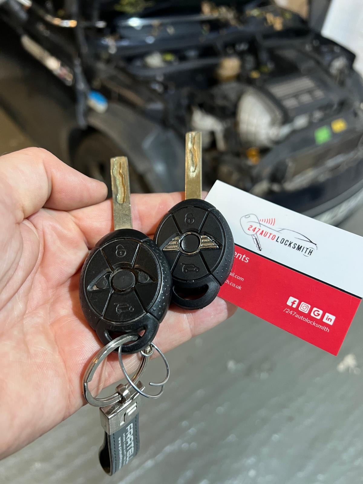 MINI One spare keys programmed at the vehicle