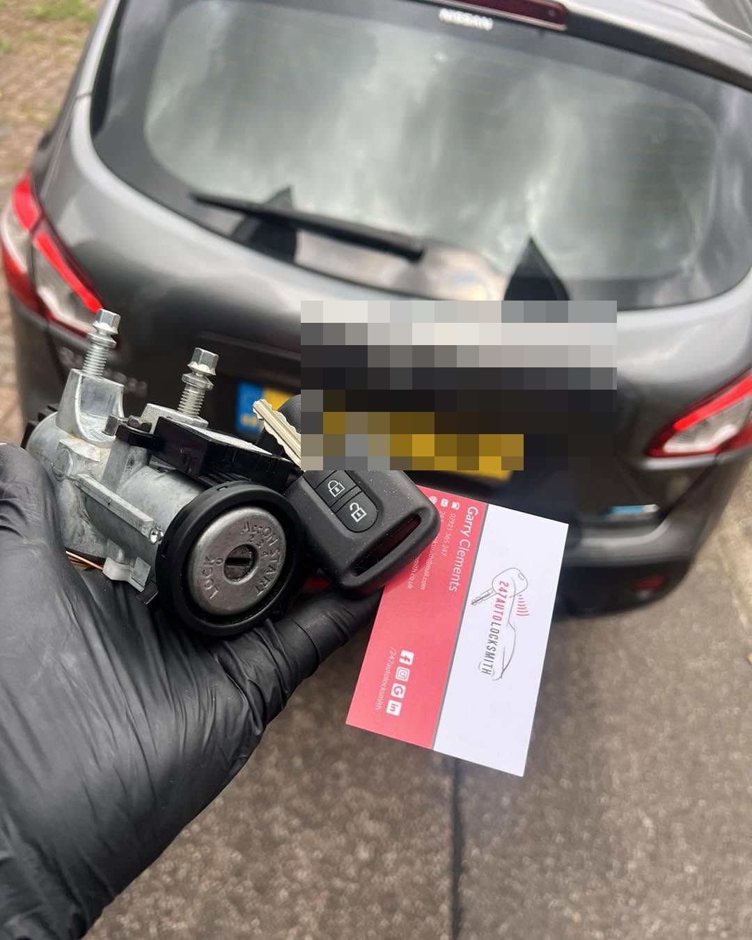 Nissan Micra ignition barrel replacement at the vehicle