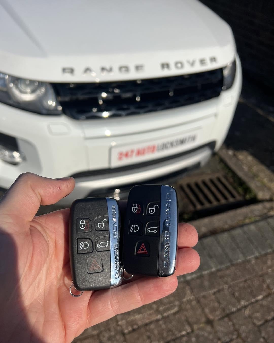 Range Rover Evoque spare keys programmed at the vehicle