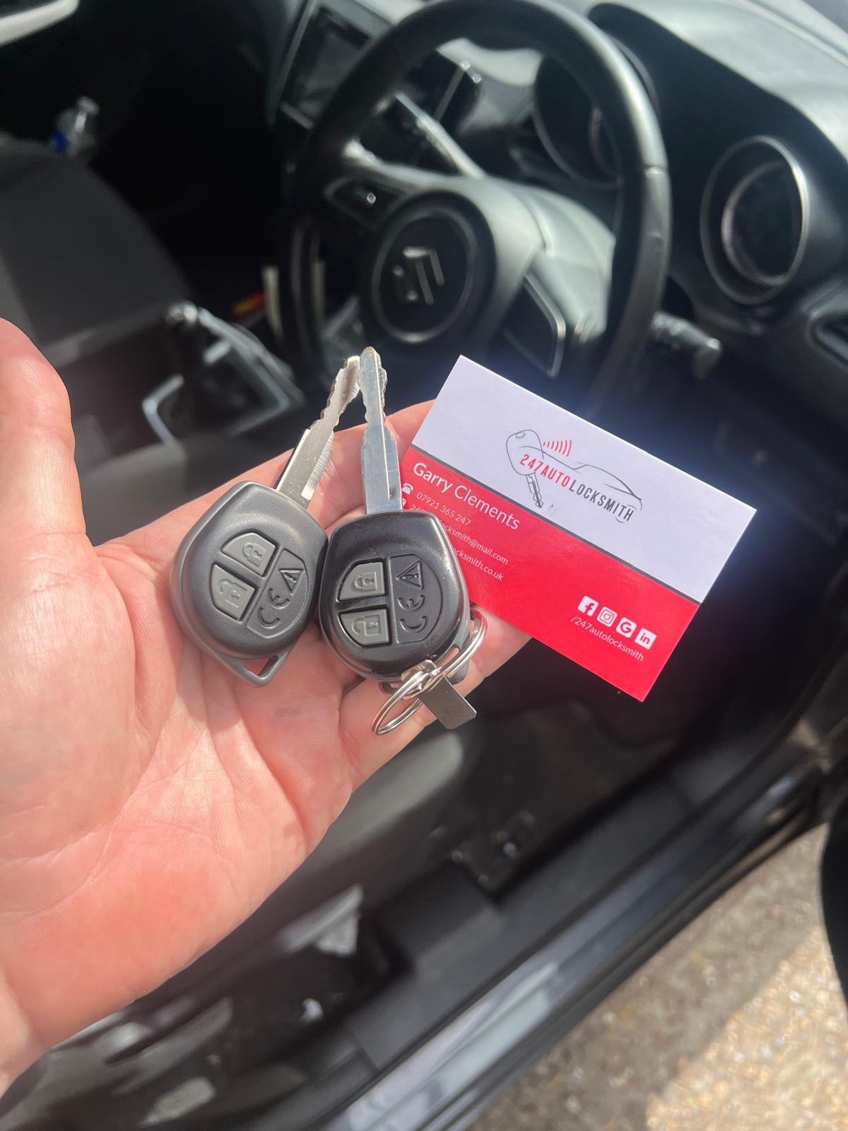 Suzuki blade keys cut at the vehicle