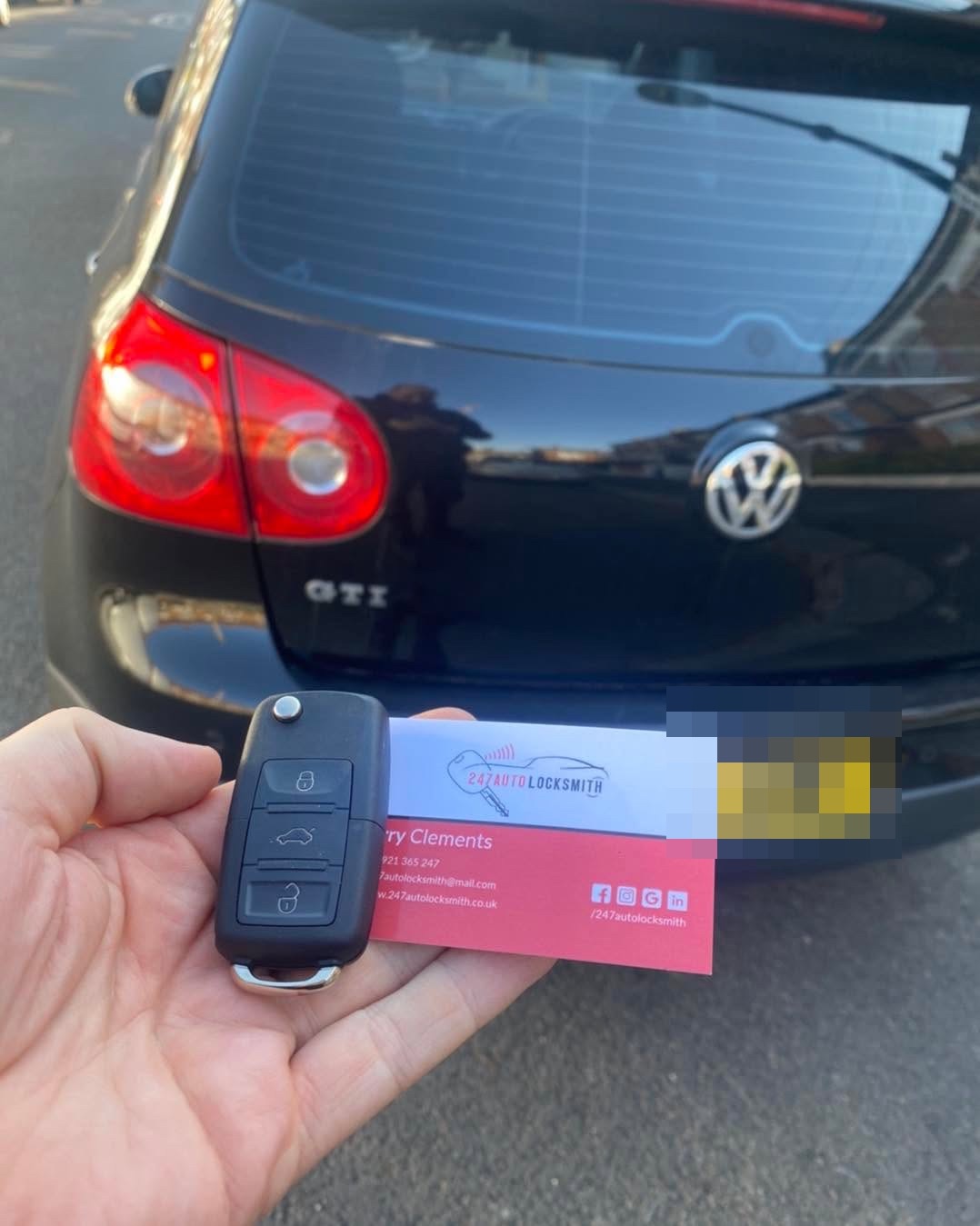 Volkswagen Golf GTI spare key programmed at the vehicle
