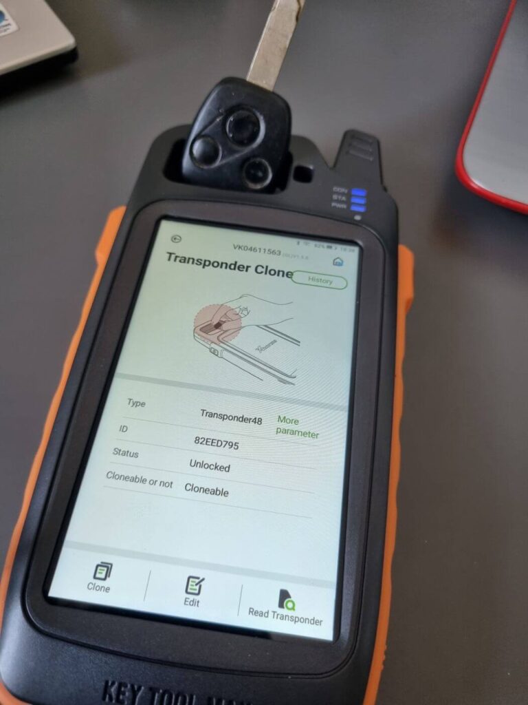 copy car key transponder chip